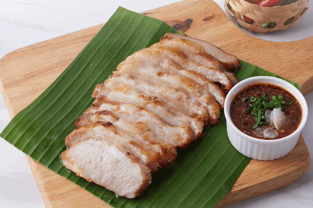 Pork Jowl & Sticky Rice with Spicy Tamarind Sauce