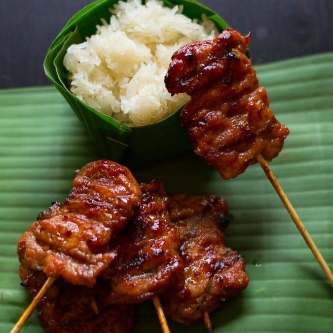 Thai Street-Style Pork Skewers - Three Skewers