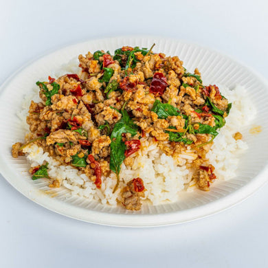 Chicken with Thai Basil with Rice (Kra Pow Kai)